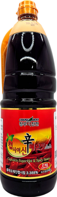 청우 더진한 캡사이신소스 매운소스, 2kg, 5개