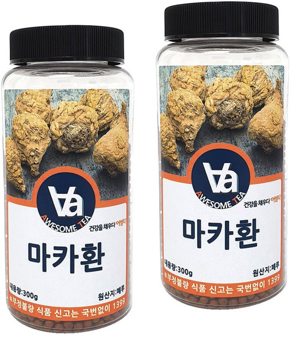 어썸티 페루 마카환 (마카뿌리환), 2개, 300g
