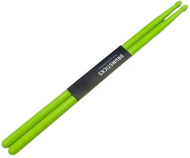 [인기 세트] 단풍나무 5A 드럼스틱 + 형광 나일론 야광 발광 드럼스틱 재즈 드럼 연습용 성인 학생 공용, 1세트, 형광 그린