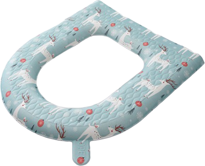 오릴리 화장실 변기시트 소프트한 EVA 방수 쿠션 모든 변기타입, 하얀사슴