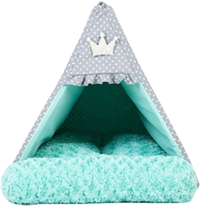 딩동펫 반려동물 티피하우스, 도트 민트, 1개