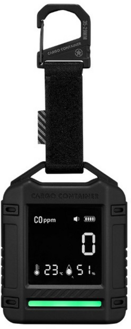 카고컨테이너 캠핑 일산화탄소 경보기 감지기 CO체커 세이프 CO 디텍터, 블랙, 1개