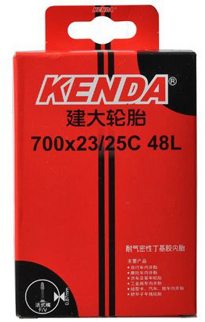 맘모스바이크 캔다타이어 700C 자전거 로드 튜브 700 X 23/25C FV48mm 튜브 2개, 1개