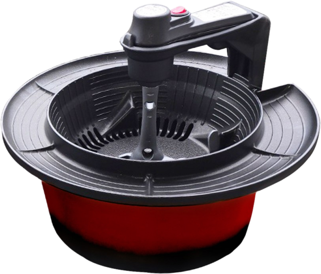 램프쿡 자동회전냄비 직화365 직화구이기 레드, 1개, 36cm