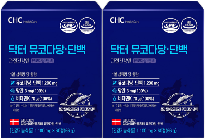 관절건강엔 닥터 뮤코다당단백 60정, 2개