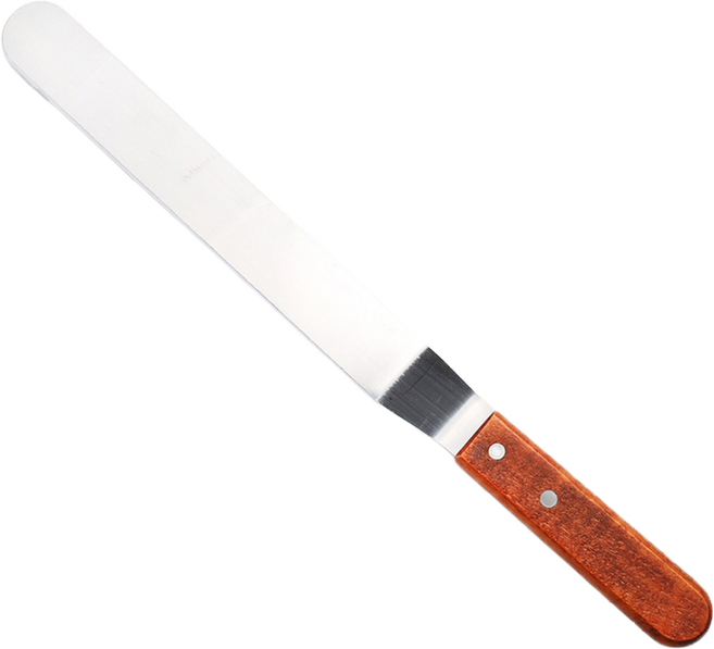 로티 나무손잡이 베이킹 스패츌러 굽은형 250mm 10인치, 1개, L자형