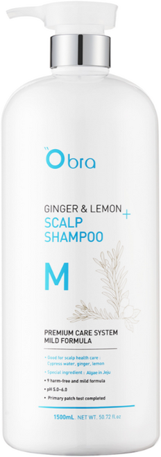 오브라 진저 앤 레몬 샴푸 모이스처 1500ml 두피샴푸 쿨링샴푸, 1개