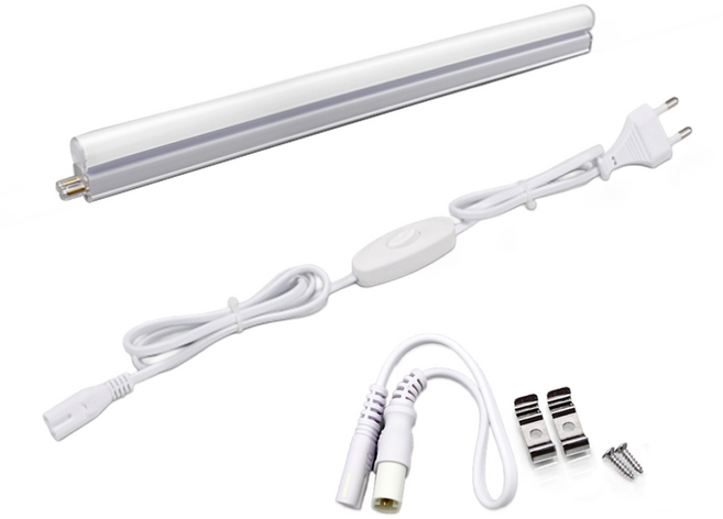 간접조명 LED T5 고정형등기구 600mm + 전원코드선 1세트, 주광색