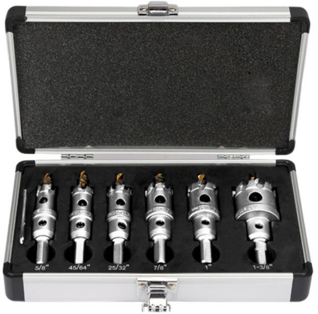 tinduo 초경 홀쏘 6PCS/13PCS 세트 스테인레스 철판 알루미늄 목재 홀커터 세트, 6종 세트