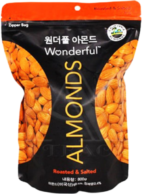 원더풀 아몬드(가염) 아몬드, 800g, 1개