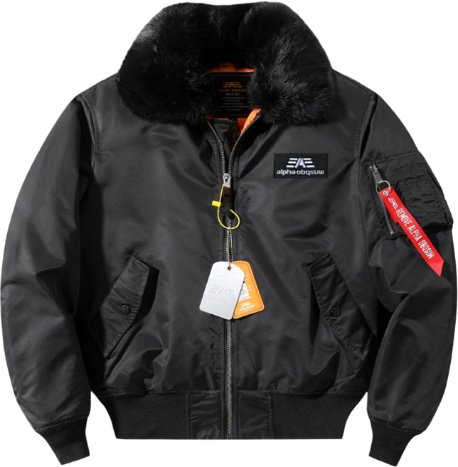 알파 남성 겨울 항공 점퍼 두꺼운 조종사 블루종