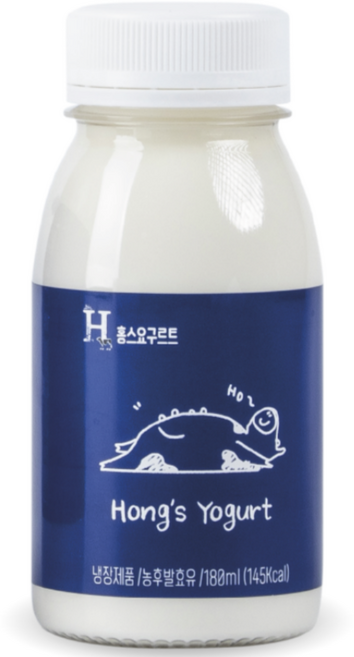 무항생제 인증 1등급 원유 제주 지헌목장 홍스요구르트 오리지널 180mL, 10개
