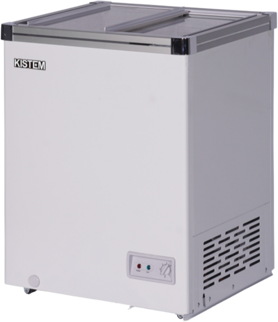 본사 키스템 유리 슬라이드 100L 냉동고 아이스크림 냉장고 냉동과일 냉동생선 얼음물, KIS-SD10F, 혼합색상
