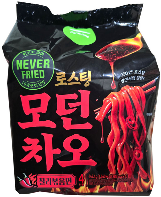 풀무원 로스팅 모던차오 칠리볶음면 442.4g, 1개