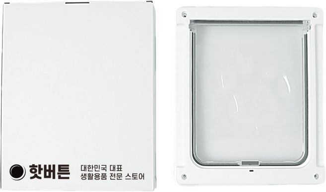 핫버튼 대형견 펫도어, 1개, 화이트