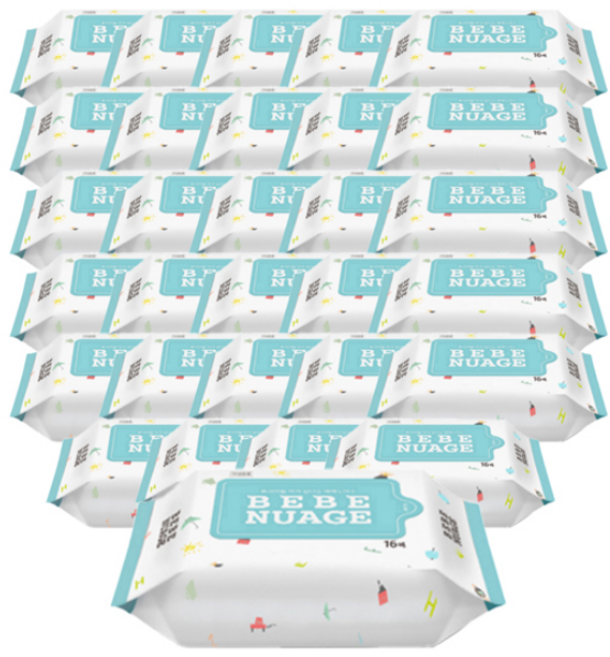 베베누아주 아기 신생아용 프리미엄 건티슈, 16매, 30개