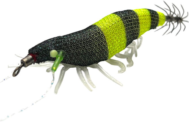 FST 25년 우마이 리얼 새우에기 60mm 전체uv+야광 애기 축광 실리콘 다리 완벽수평 침강 쉬림프 에기 갑오징어 쭈꾸미 한치에기, 2개, 5g, 11번 허니비