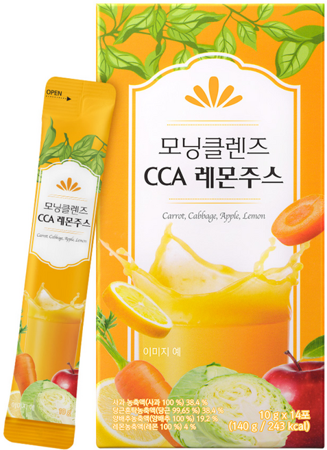 모닝클렌즈 CCA 레몬주스 14포, 140g