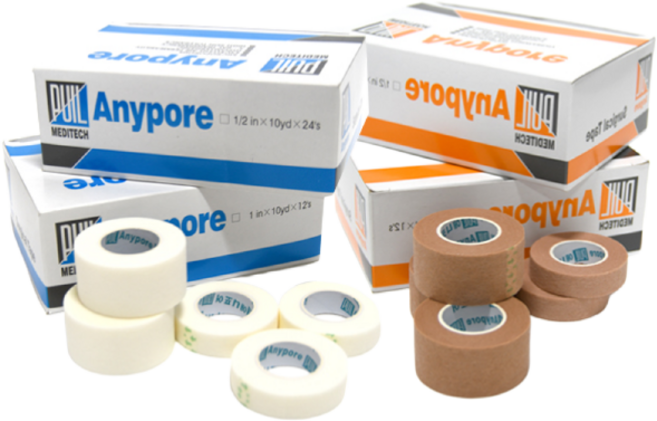 He 애니포어 흰색 종이반창고 1인치 1통 12개입 반창고, 1개