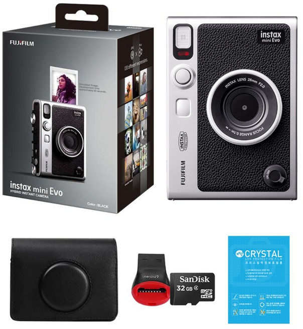 인스탁스 미니 에보 Evo 케이스 패키지, 블랙/블랙, 1세트