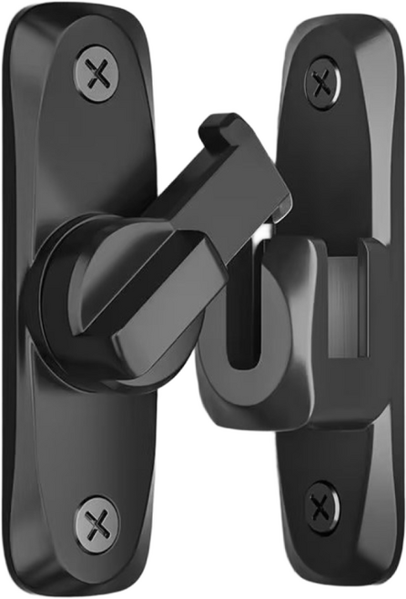 tinduo두꺼운 도어락 장치 자물쇠 걸이 90도 경첩 도어 손잡이 잠금 장치 핀, 1개