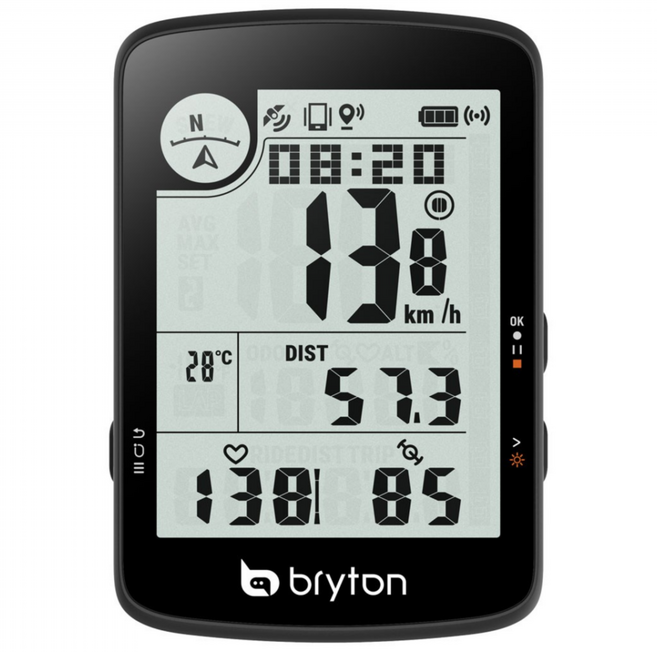 브라이튼 17 자전거 속도계, 블랙, 1개