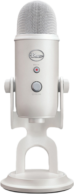 로지텍코리아 공식 BLUE YETI 예티 오로라 컬렉션 USB 콘덴서마이크, 화이트, YETI 오로라