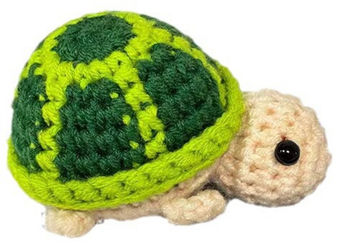 뜨개 거북이 행운 인형키링 행운거북이 풍수키링 거북이열쇠고리 거북이키링, 그린, 1개