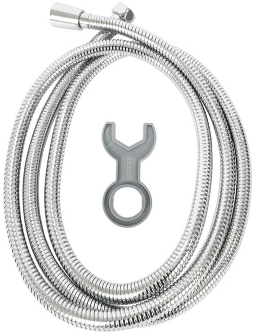 두진 바스 꼬임방지 황동 메탈 샤워호스, 2m