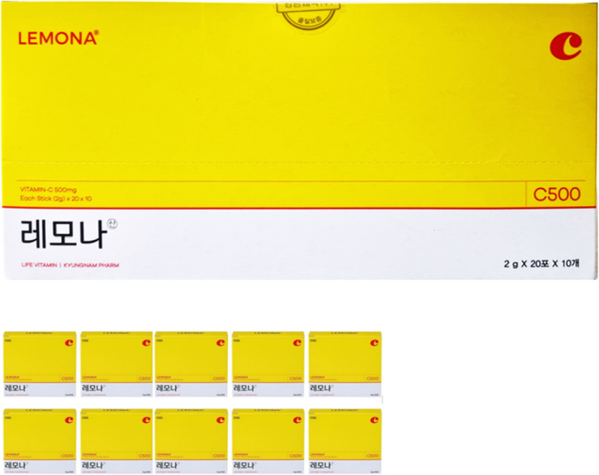 경남제약 레모나 산 2g 200포 (20포x10박스), 10개, 20회분