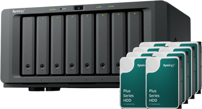시놀로지 공식판매점 DS1825+ 8베이 나스 32TB (HAT3300-4TBx8) 정품하드포함 레이드구성 무료지원