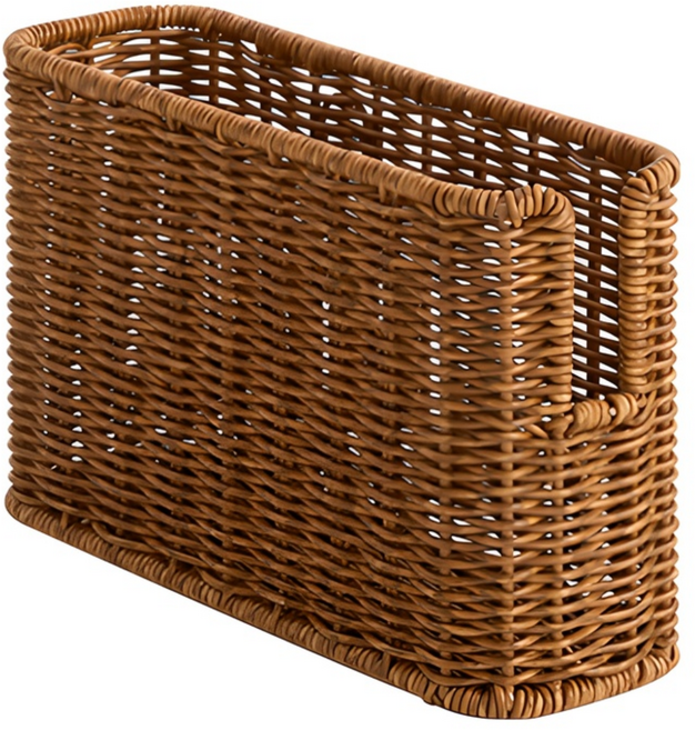 하우스레시피 PP 라탄 팬트리 바스켓, 브라운, 1개