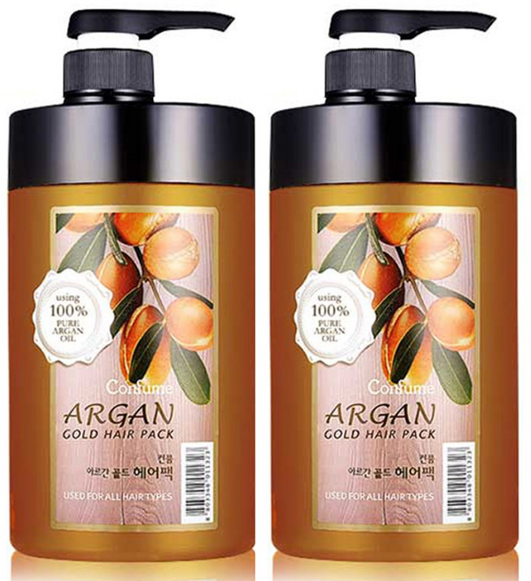 컨퓸 아르간 골드 헤어팩, 1L, 2개