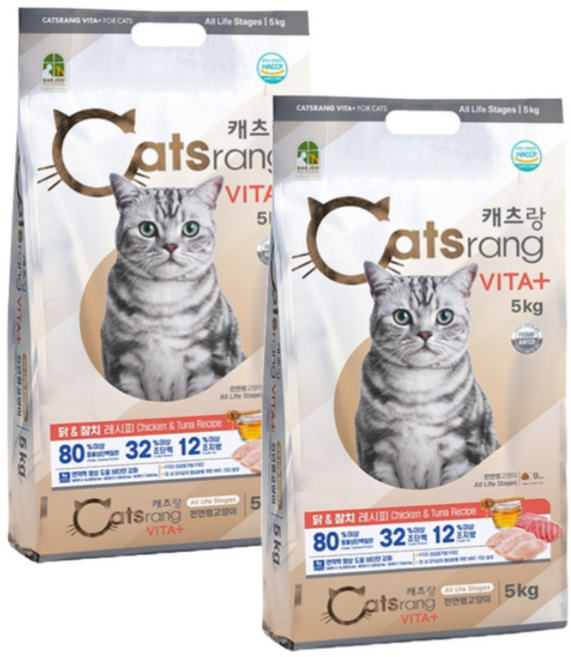 캐츠랑 NEW 전연령 올라이프 고양이 건식사료, 닭+참치, 10kg, 1개