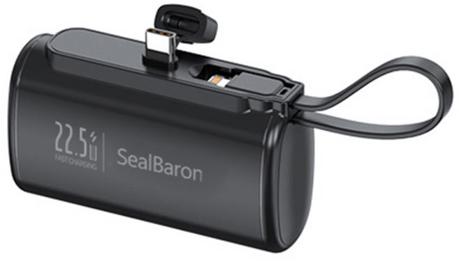 미니 대용량 도킹형 PD 22.5W 고속충전 보조배터리 20000mAh, 블랙