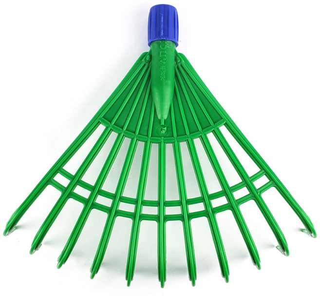 P 갈퀴헤드 11발 갈쿠리 낙엽 벌초 접이식 플라스틱 갈퀴, 1개