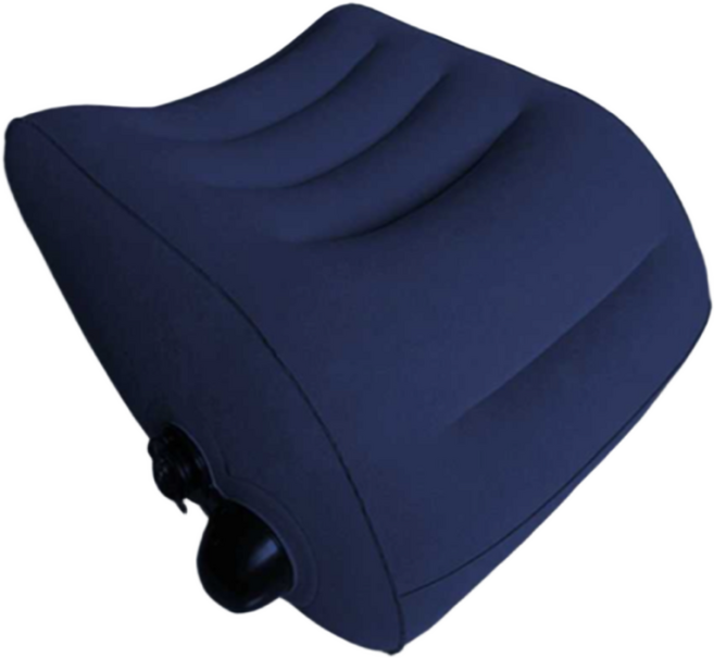 올유 휴대용 허리쿠션 등받이 등쿠션 여행용 기내용, 네이비