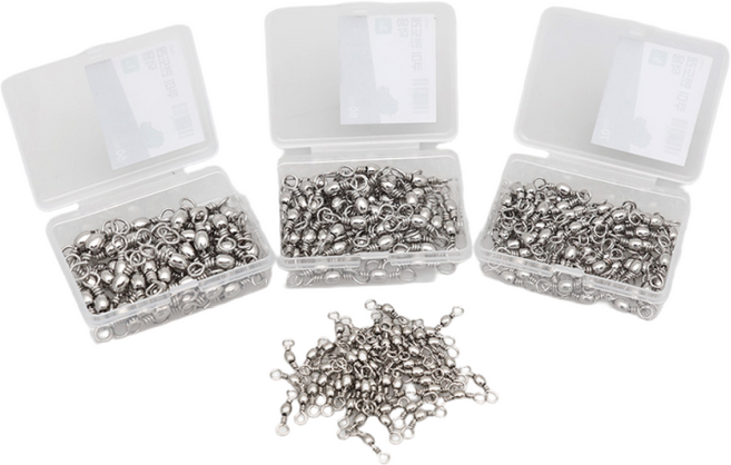 레저킹 맨도래 덕용 스텐인레스+니켈도금 롤링스위벨, 1개, 80개입