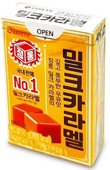 롯데웰푸드 밀크카라멜, 50g, 1개