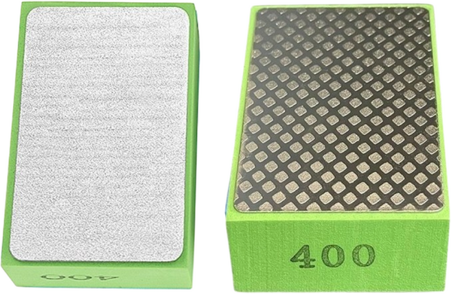 1+1 수동 빼빠 다이아몬드 사포 일반 사포 스펀지 블록 핸드샌딩 마루샌딩 유리 대리석 연마, 400방 (일반사포블럭+다이아몬드사포블럭)