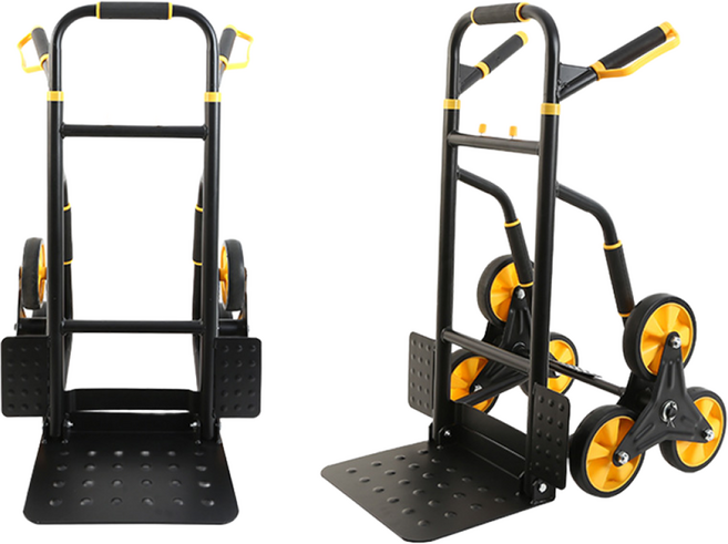 [해피툴스] 베스토 계단형 삼륜 접이식 핸드카트 200kg 계단카트 계단구르마, 1개