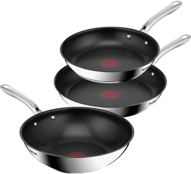 테팔 IH 심플리쉐프 인덕션 프라이팬 2종 + 웍세트, 1세트, 프라이팬 24cm + 28cm + 웍 28cm, 실버