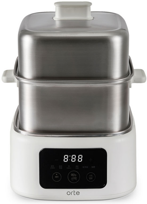 오르테 FULL 스텐 전기 찜기 멀티 쿠커 스팀 계란 삶는기계, FULL스텐 전기찜기