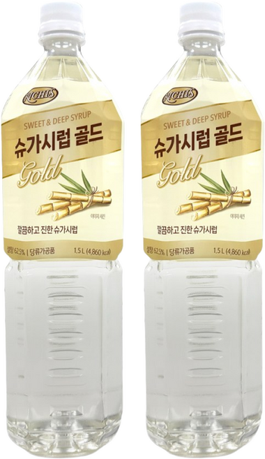 리치스 슈가시럽 골드, 1.5L, 2개