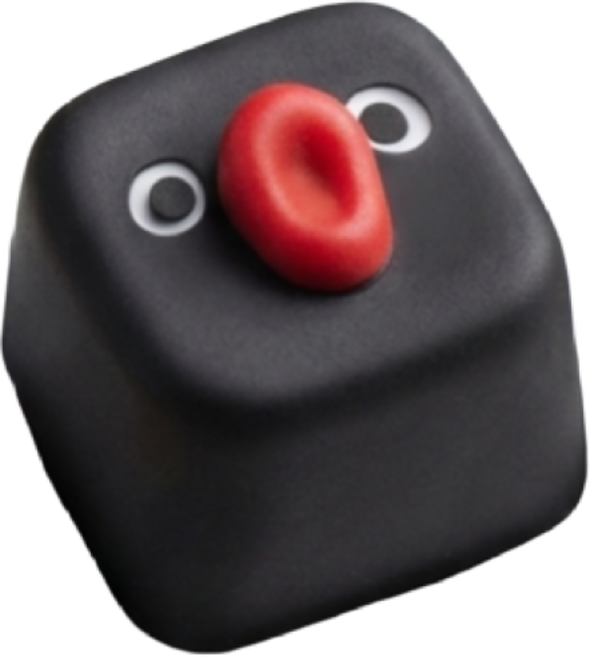 귀여운 펭귄 키캡 ESC 기계식 키보드 포인트 커스텀 데스크테리어, 깜짝 놀란 펭귄