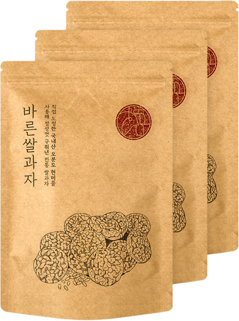 우리곡간 현미 뻥튀기 쌀과자, 70g, 3개