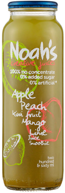 노아주스 키위 복숭아 망고(병) 260ml x 6개