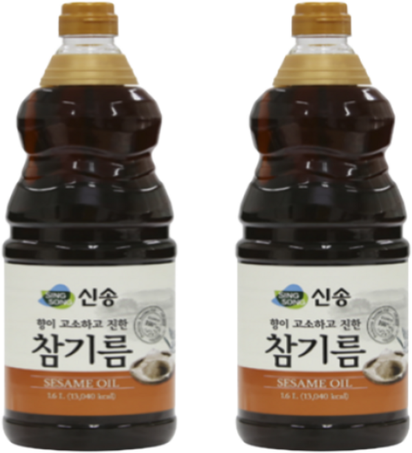 신송참기름 1.6L HACCP인증 100%참깨분, 6개