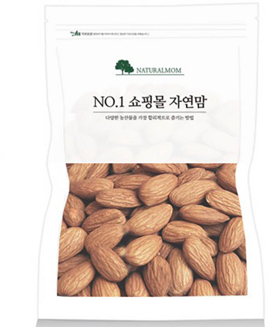 [자연맘] 무염 구운 아몬드(일반), 1kg, 1개