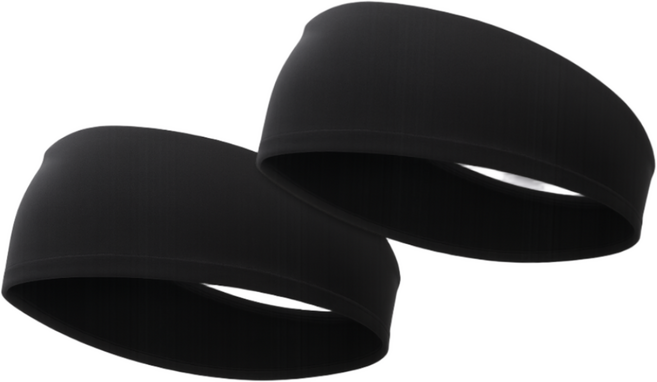 플래그잇 스포츠 헤어밴드, 3개, 블랙